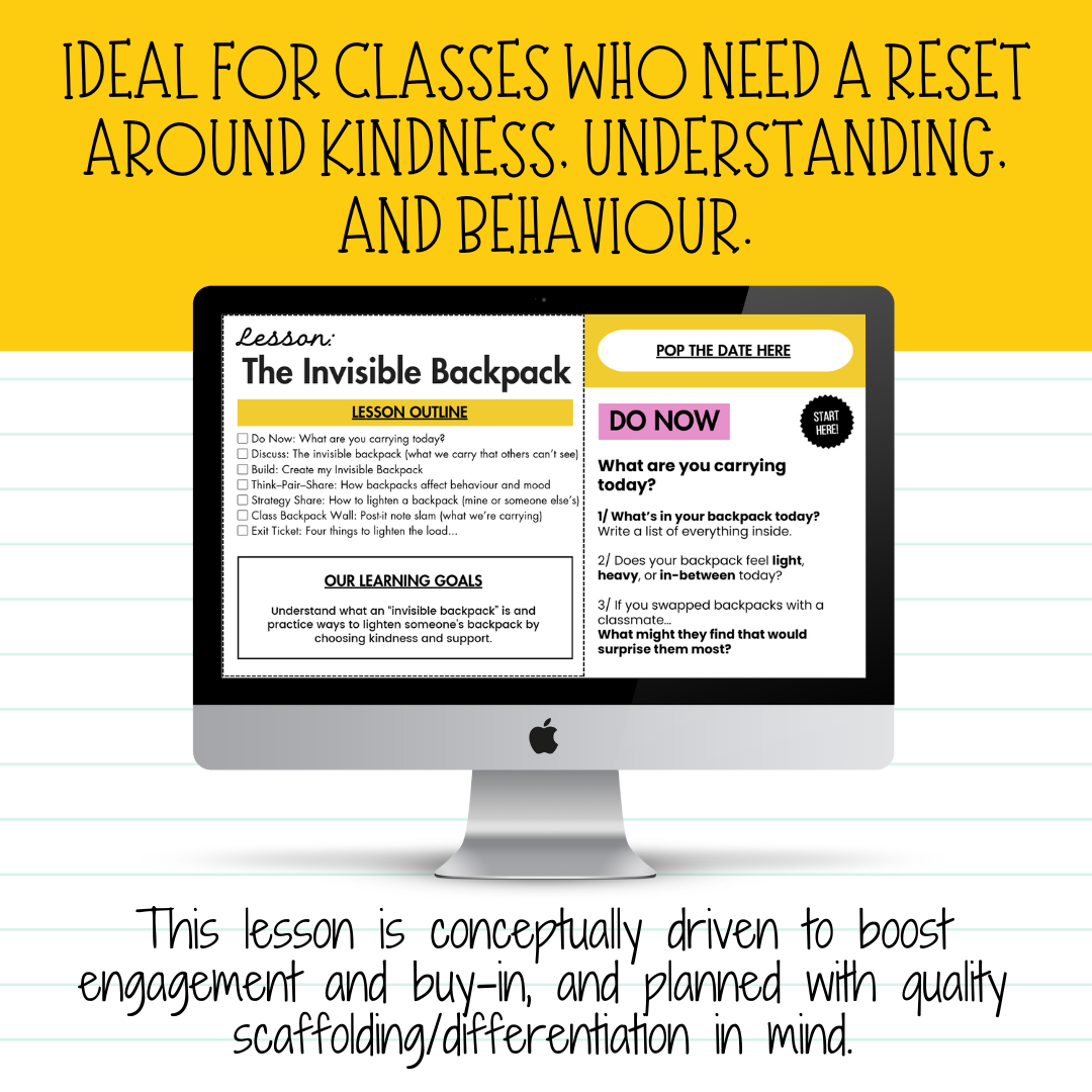 The Invisible Backpack | SEL Lesson on Empathy, Behaviour, Kindness & Community