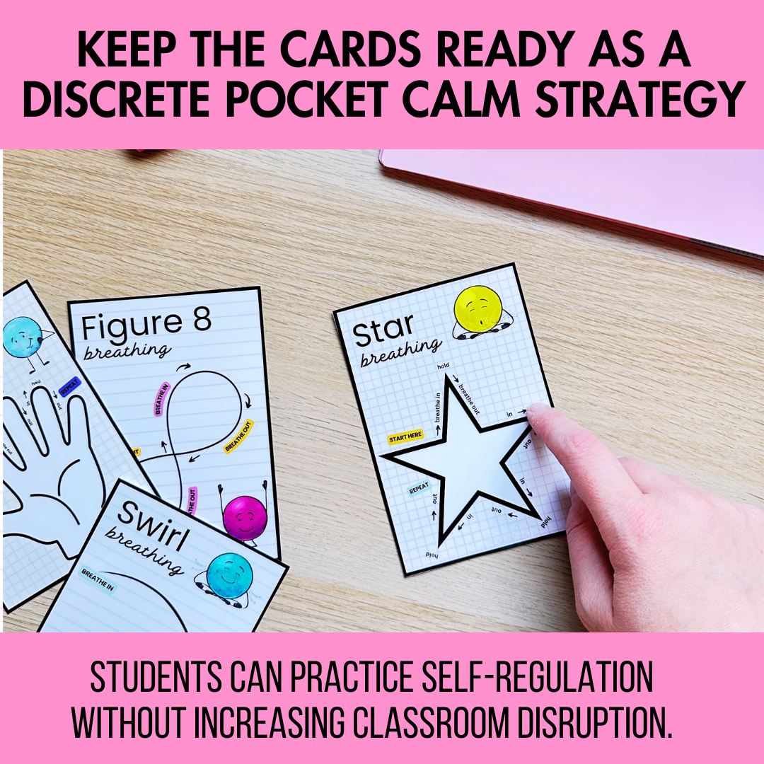 Breathing Exercises Posters & Cards | Calm Visuals | Self-Regulation Strategies