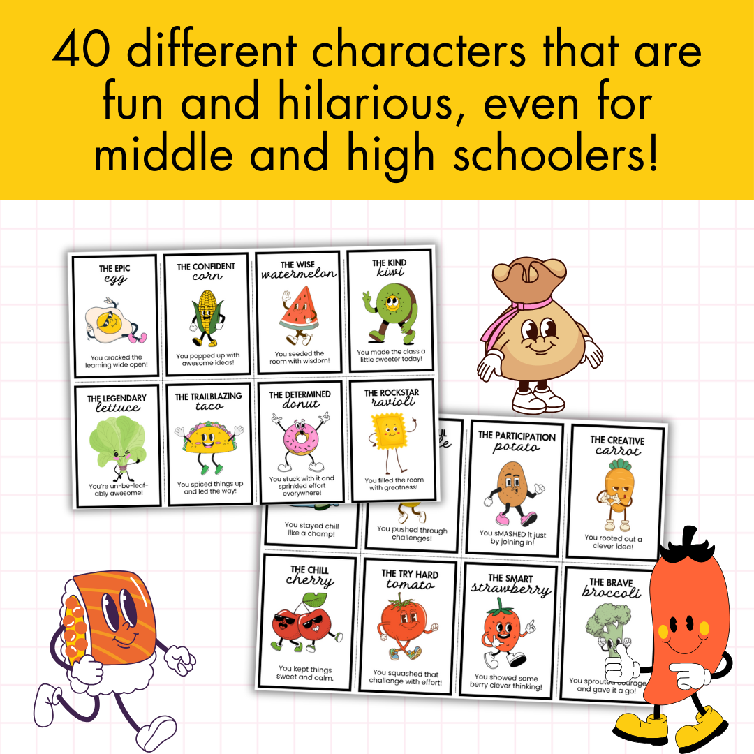 40 Punny Celebration Awards! Positive Rewards, Certificates | Middle & High