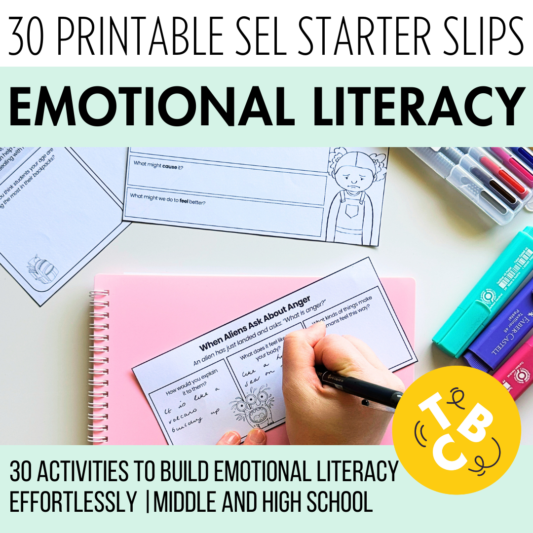 30 Emotional Literacy SEL Starters | Daily Prompts, Bell Ringers & Activities