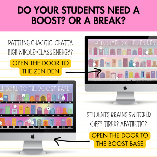 REGULATION ROOMS | 80 Editable Interactive Brain Break Slides | SEL & Regulation