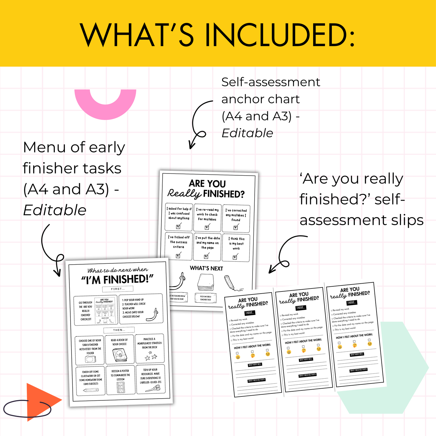 Early Finishers Activity Bundle | Choice Board, Packet, Worksheets & Reflection