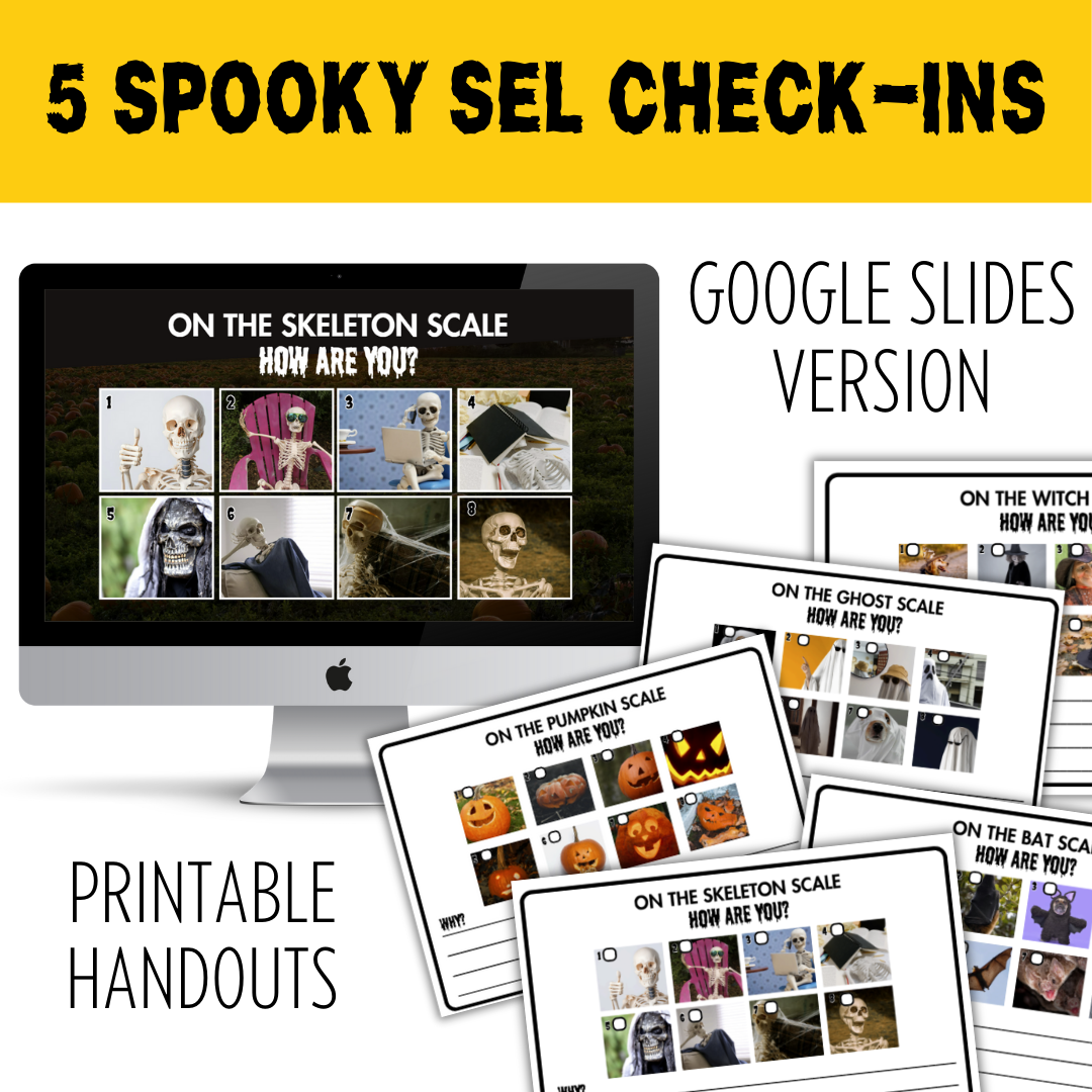 Halloween Activities Bundle for Middle & High | SEL, Brain Breaks, Bell Ringers