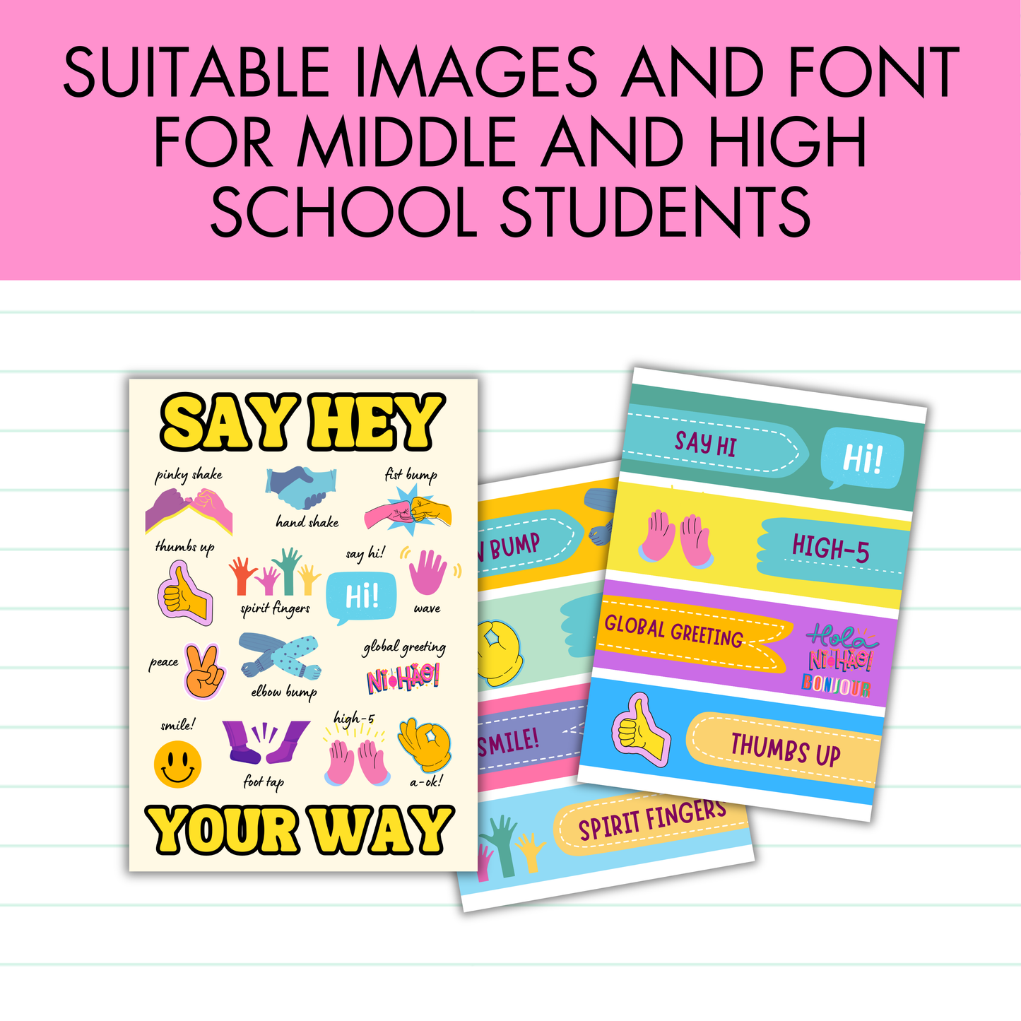 Morning Greetings Choice Posters - Classroom Greeting Signs Middle and High