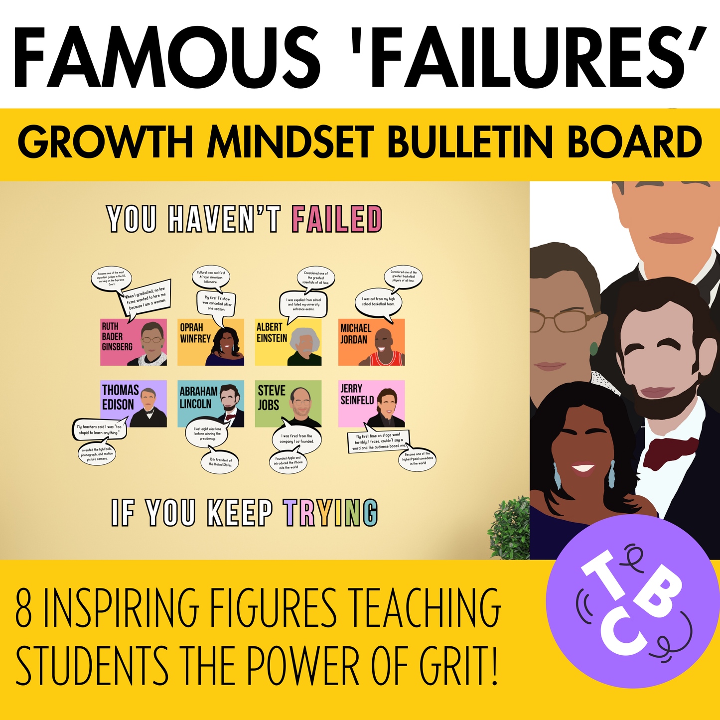 Growth Mindset BUNDLE | Lesson, Bulletin Boards, Activities, Posters!