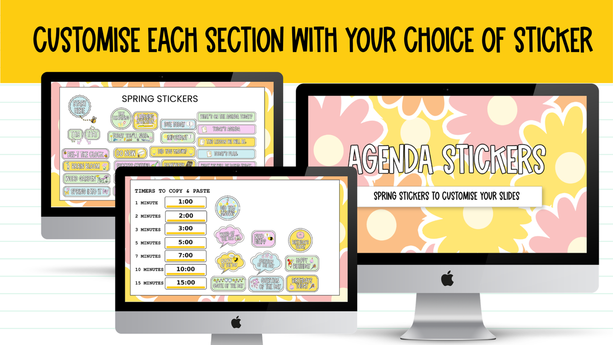 Spring Agenda Slides | w/ 50+ Seasonal Bell Ringers, Do Nows, Starter Activities