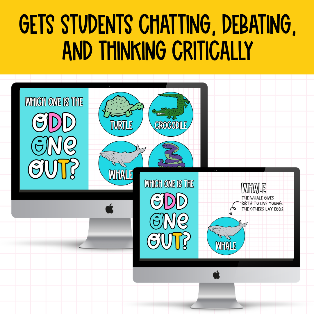 ODD ONE OUT! 70 Slides! An Engaging Brain Break, Bell Ringer, Game | Grades 5+