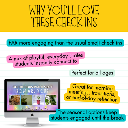 SEL VISUAL CHECK-INS BUNDLE! 67 Seasonal & Everyday Engaging Emotional Prompts