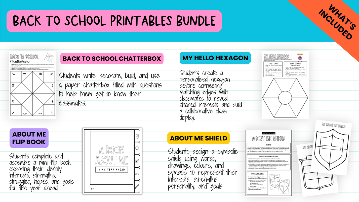 The COMPLETE Back to School Bundle! Icebreakers, Expectations, Escape Room +MORE | Upper Primary, Middle and High School