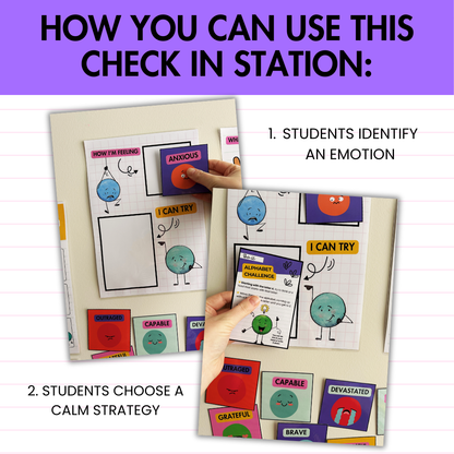 Feelings Check-In: 36 Emotion Cards & 25 Self-Regulation Coping Strategy Cards