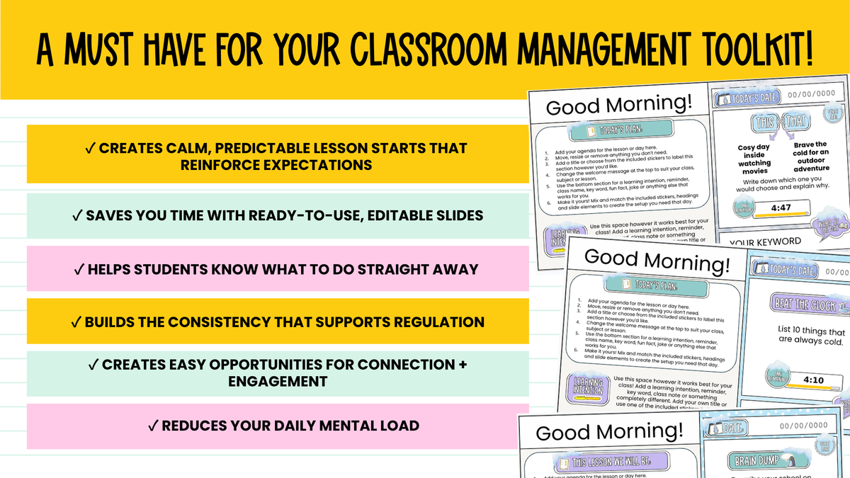 Winter Agenda Slides | w/ 50+ Seasonal Bell Ringers, Do Nows, Starter Activities