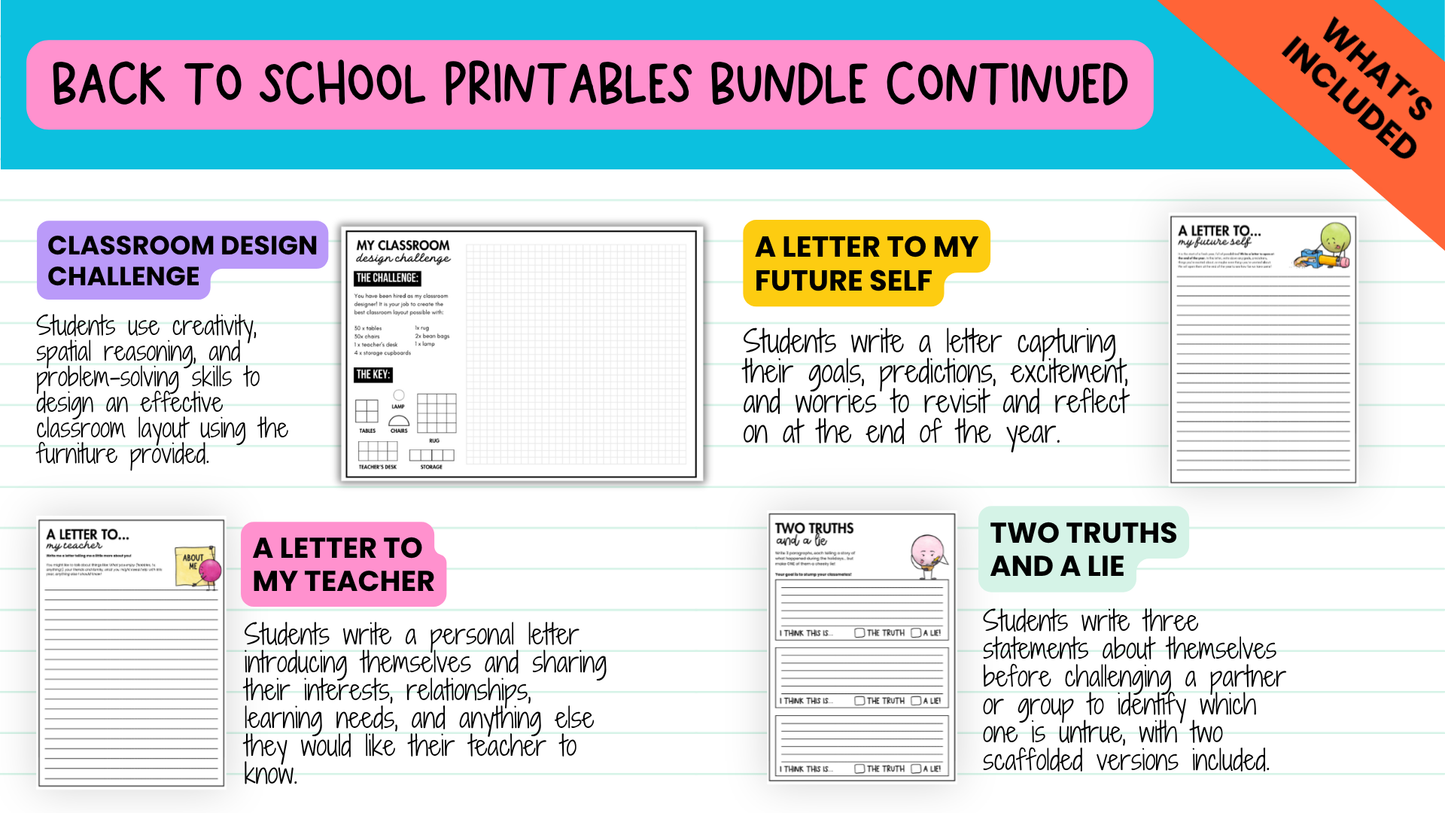 The COMPLETE Back to School Bundle! Icebreakers, Expectations, Escape Room +MORE | Upper Primary, Middle and High School