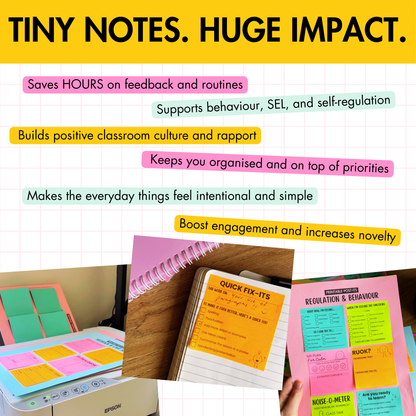 111 Printable Sticky Note Templates | Behaviour, Regulation, Feedback + MORE!