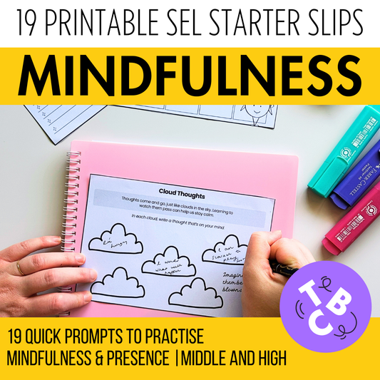 19 Mindfulness SEL Starters | Print & Go for Bell Ringers & Morning Meetings