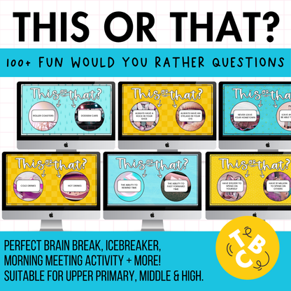 This or That?! 112 Would You Rather Questions | Brain Breaks & Bell Ringers