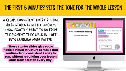 6 Editable Starter Slide Templates | Bell Ringer | Do Now | ANY GRADE & SUBJECT