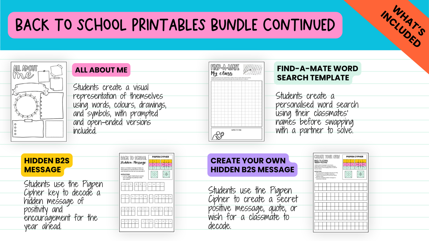 The COMPLETE Back to School Bundle! Icebreakers, Expectations, Escape Room +MORE | Upper Primary, Middle and High School