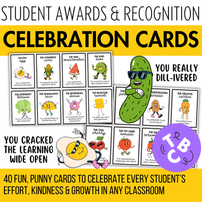 40 Punny Celebration Awards! Positive Rewards, Certificates | Middle & High