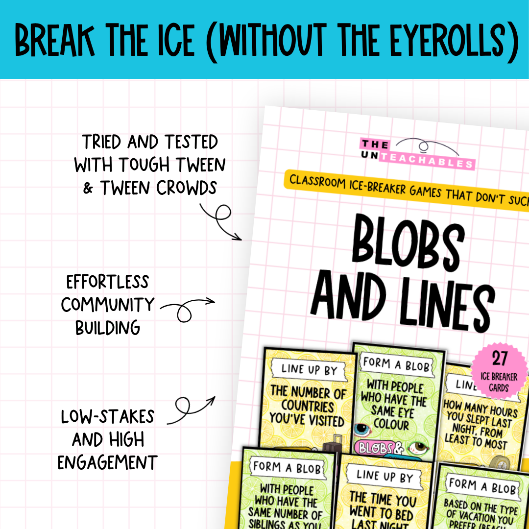 Blobs and Lines Card Game: Back to School Icebreaker Activity and Brain Breaks