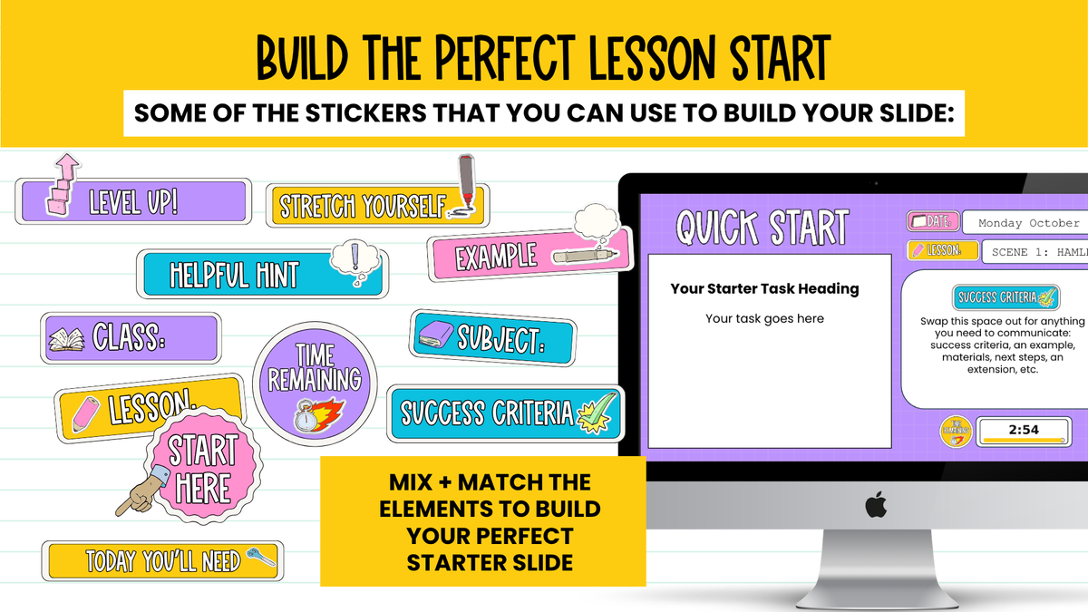 6 Editable Starter Slide Templates | Bell Ringer | Do Now | ANY GRADE & SUBJECT