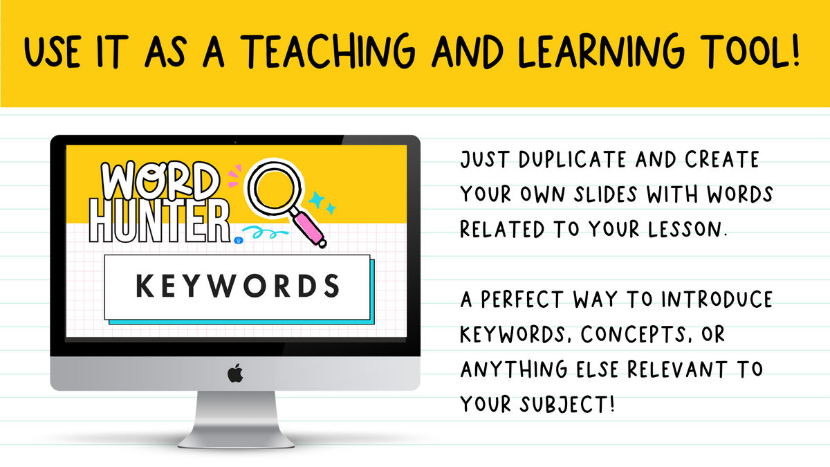 WORD HUNTER! 150 Slides for Morning Work, Brain Break Activity, Bell Ringers