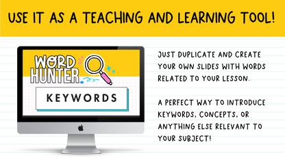 WORD HUNTER! 150 Slides for Morning Work, Brain Break Activity, Bell Ringers