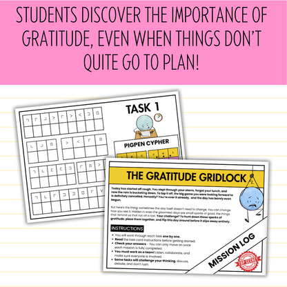 Gratitude Escape Room | SEL Gratitude Activity for Upper Primary & Middle School
