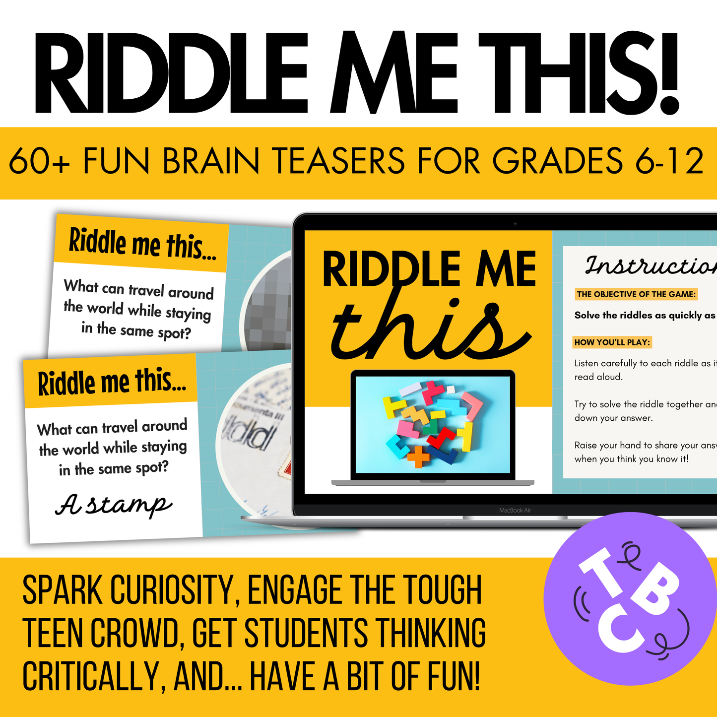 Riddle Me This! 60+ Fun Brain Teasers | Brain Break Activities, Bell Ringers