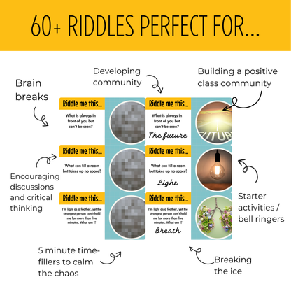 Riddle Me This! 60+ Fun Brain Teasers | Brain Break Activities, Bell Ringers