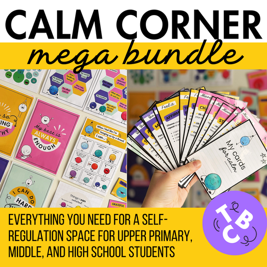 Calm Corner MEGA Bundle: Emotional Regulation, Check-in, Posters, Affirmations