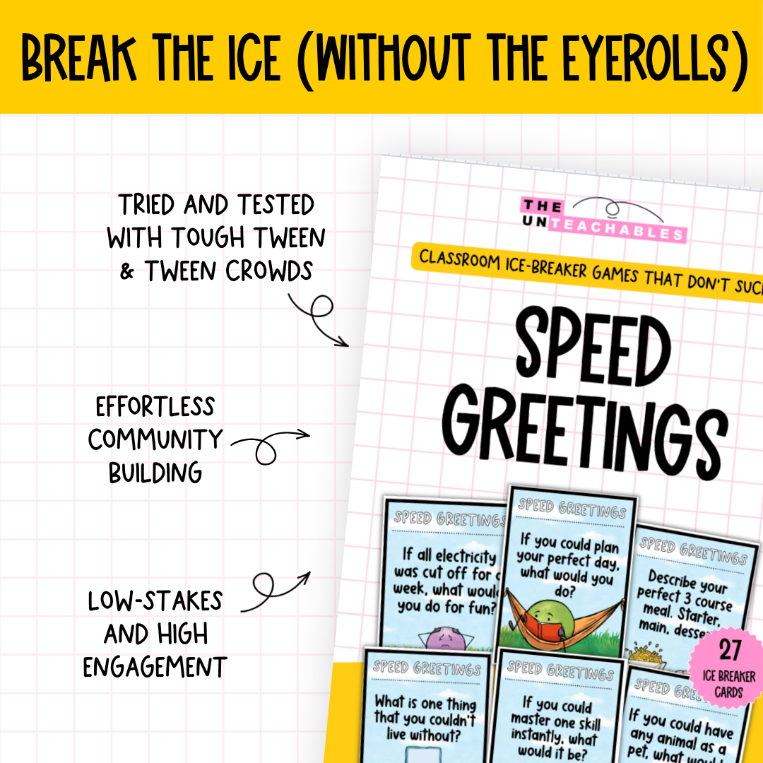 Speed Greetings Card Game: Back to School Icebreaker Activity and Brain Breaks