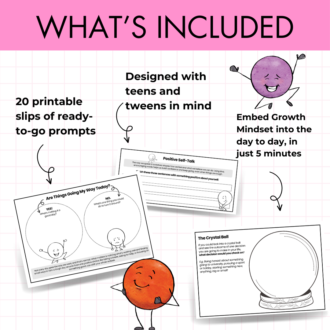 Growth Mindset SEL Starters | 20 Printable Activities, Prompts, Bell Ringers