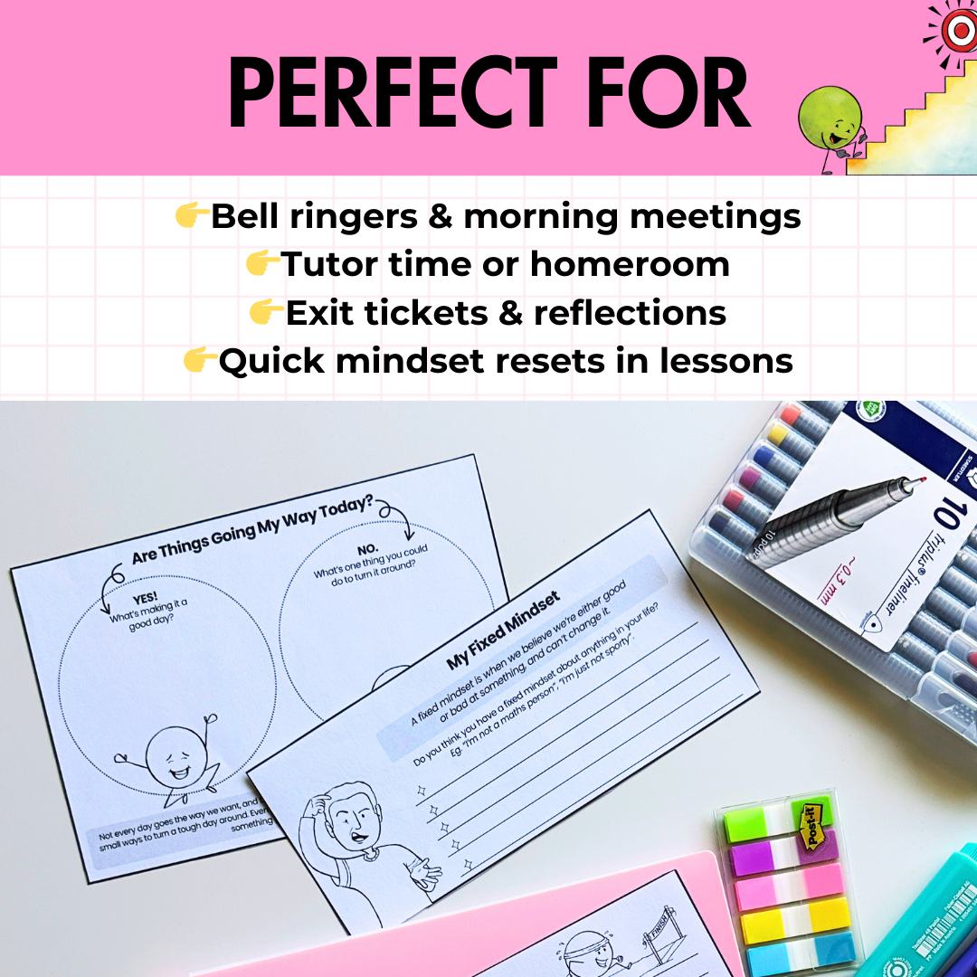 Growth Mindset SEL Starters | 20 Printable Activities, Prompts, Bell Ringers