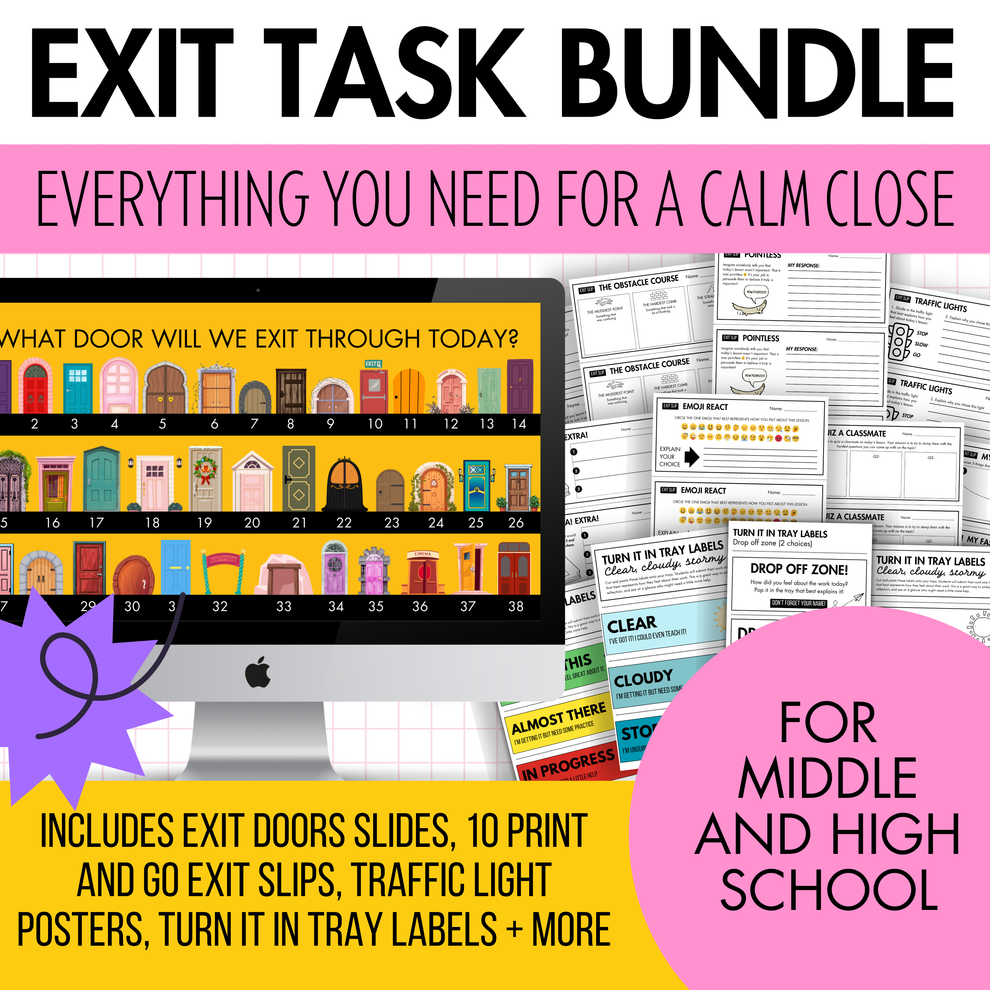 Exit Task Bundle | Exit Tasks, Slides, Printables, and /more! – The ...