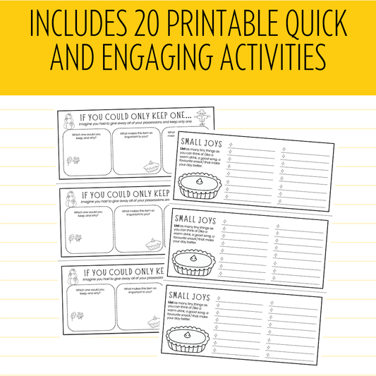 20 x Thanksgiving Themed Fun Bell Ringer & Starter Slips | Middle & High School