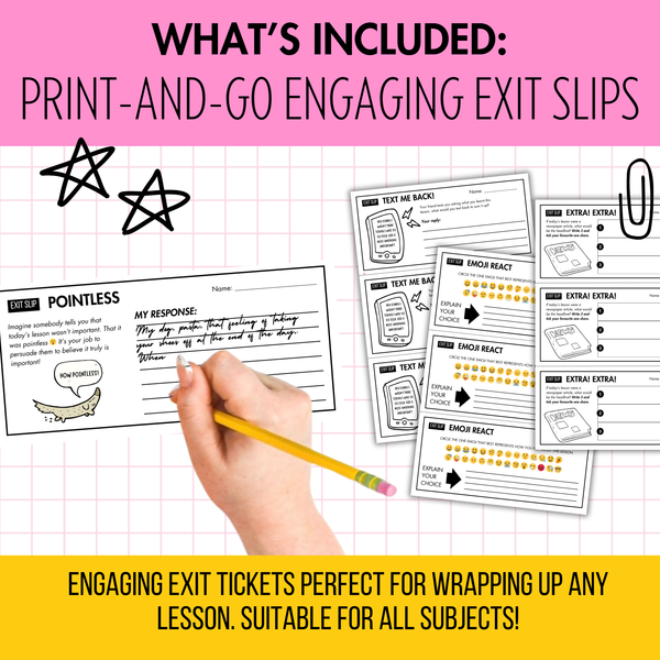 Exit Task Bundle | Exit Tasks, Slides, Printables, and /more! – The ...