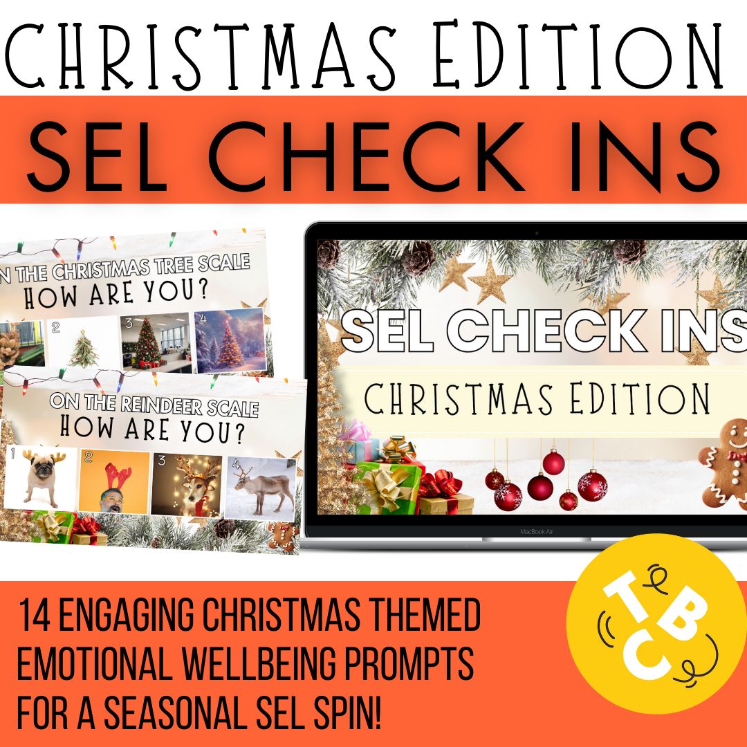 CHRISTMAS SEL VISUAL CHECK-INS • 14 Engaging & Funny Emotional Wellbeing Prompts