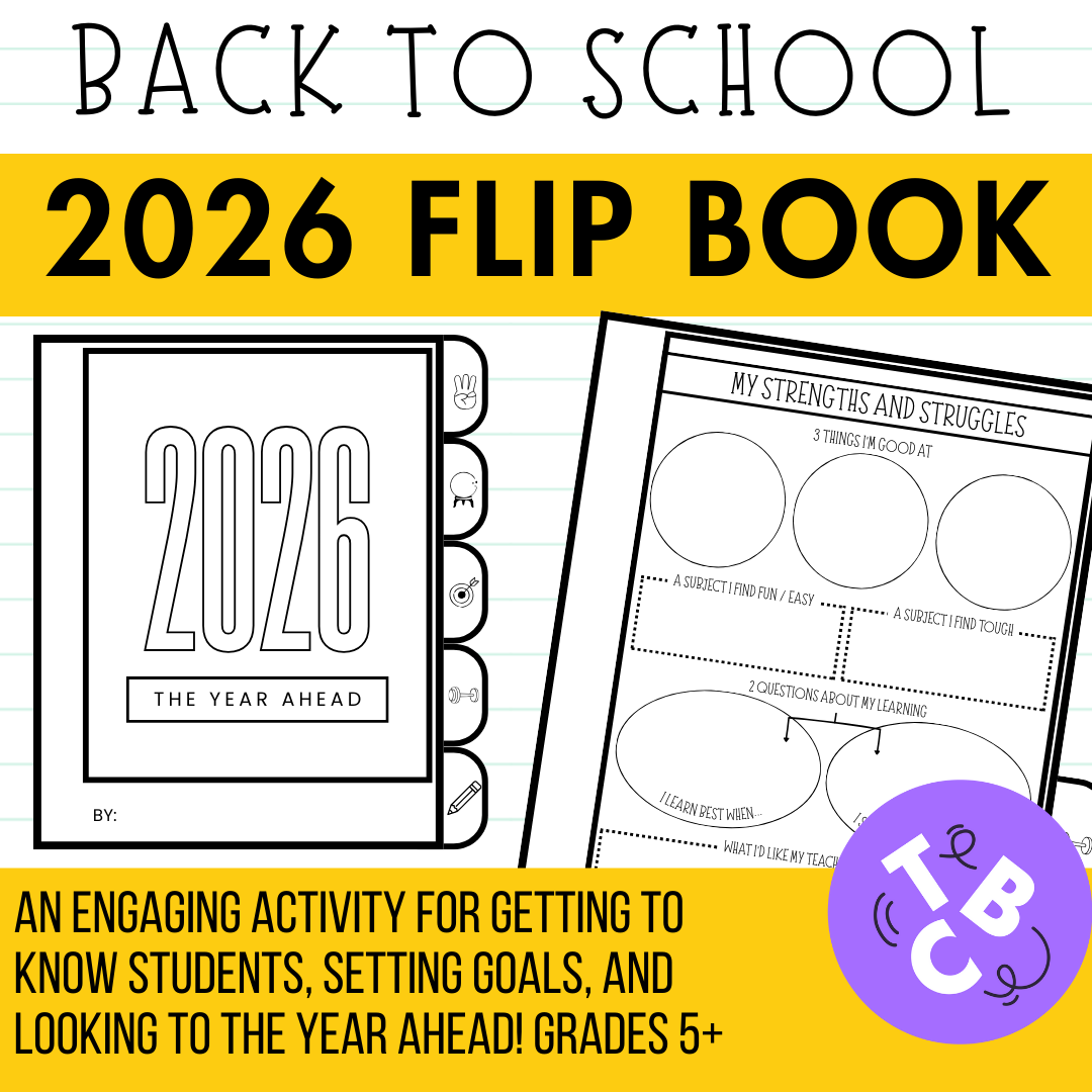 2026 About Me Flip Book | Start of Year Student Reflection & Goal Setting