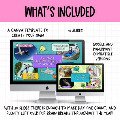 Four Corners Icebreaker & Brain Break Game | Back to School Grade 5+ | 50 SLIDES