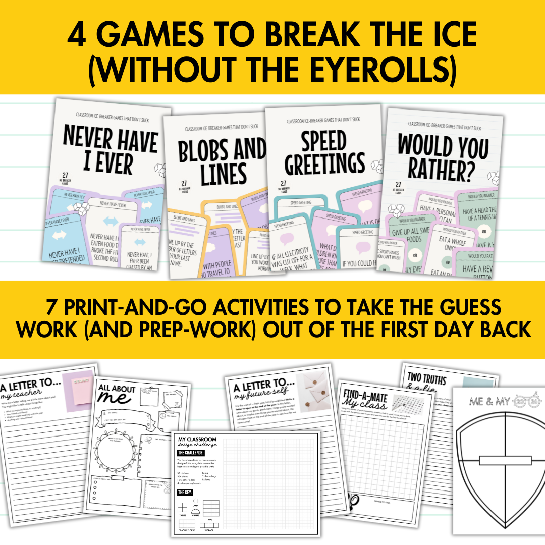 Back to School MEGA BUNDLE | Escape Room, Icebreakers & Expectation Setting 6-12