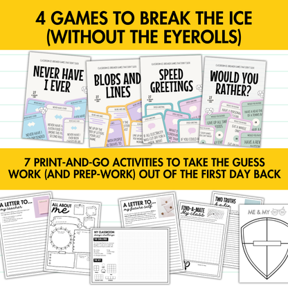 Back to School MEGA BUNDLE | Escape Room, Icebreakers & Expectation Setting 6-12