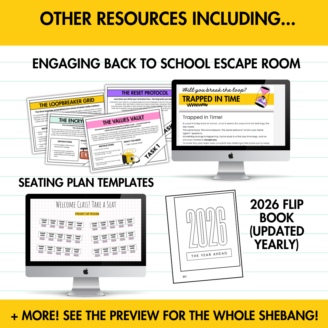Back to School MEGA BUNDLE | Escape Room, Icebreakers & Expectation Setting 6-12