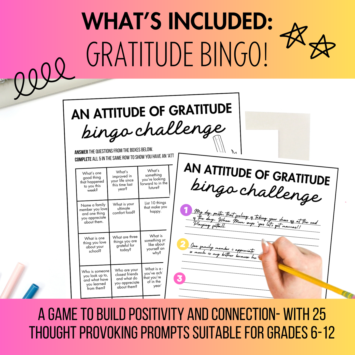 Gratitude BUNDLE! Conversation Prompts, Activities, Task Cards for Gratitude