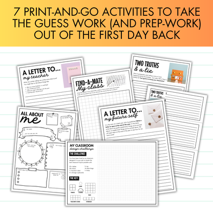 Back to School First Week Mega Bundle! Activities, Icebreakers, and Setting Expectations.