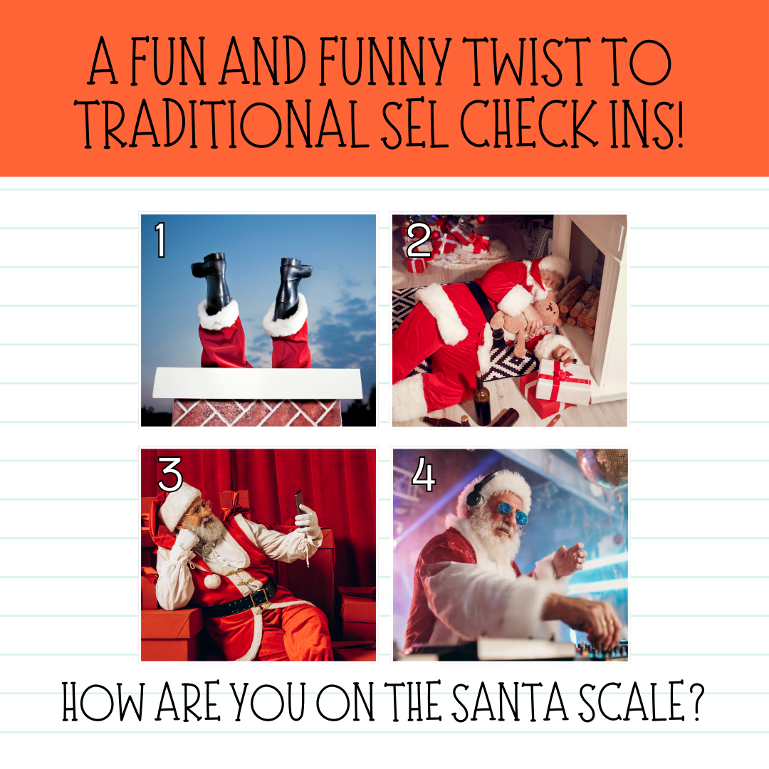 CHRISTMAS SEL VISUAL CHECK-INS • 14 Engaging & Funny Emotional Wellbeing Prompts