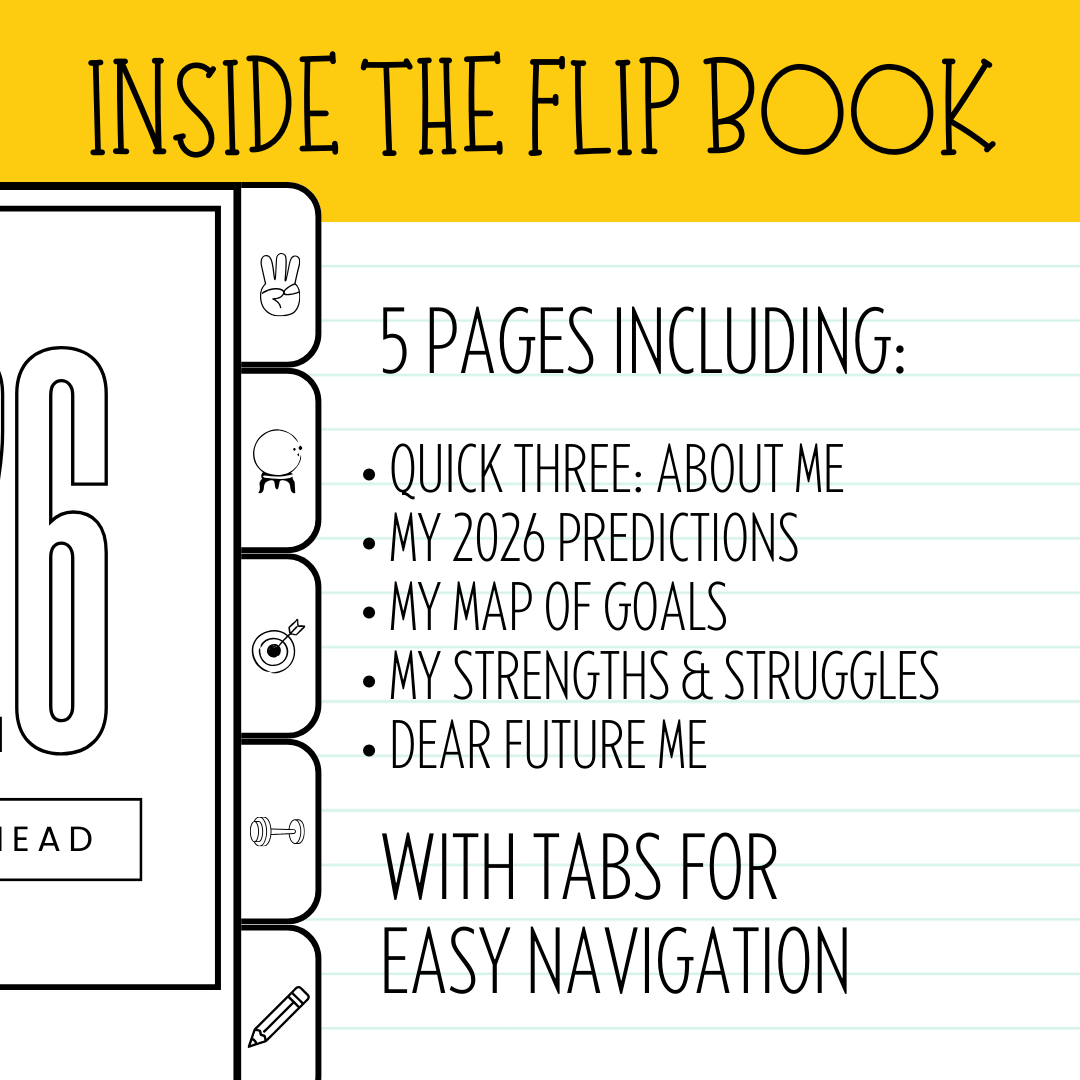 2026 About Me Flip Book | Start of Year Student Reflection & Goal Setting