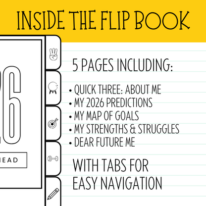2026 About Me Flip Book | Start of Year Student Reflection & Goal Setting