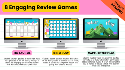 Whole-Class Engagement Bundle | 8 Review Games, Participation Strategies + MORE