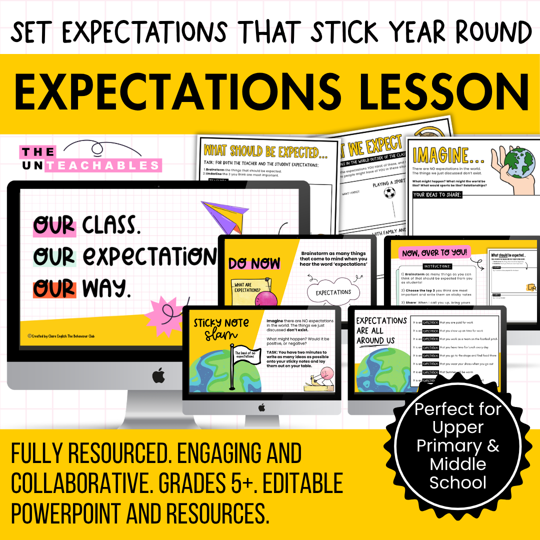 Full Expectations Lesson: Back to School Classroom Behaviour Management & Culture Setting. Establish Norms Middle & High