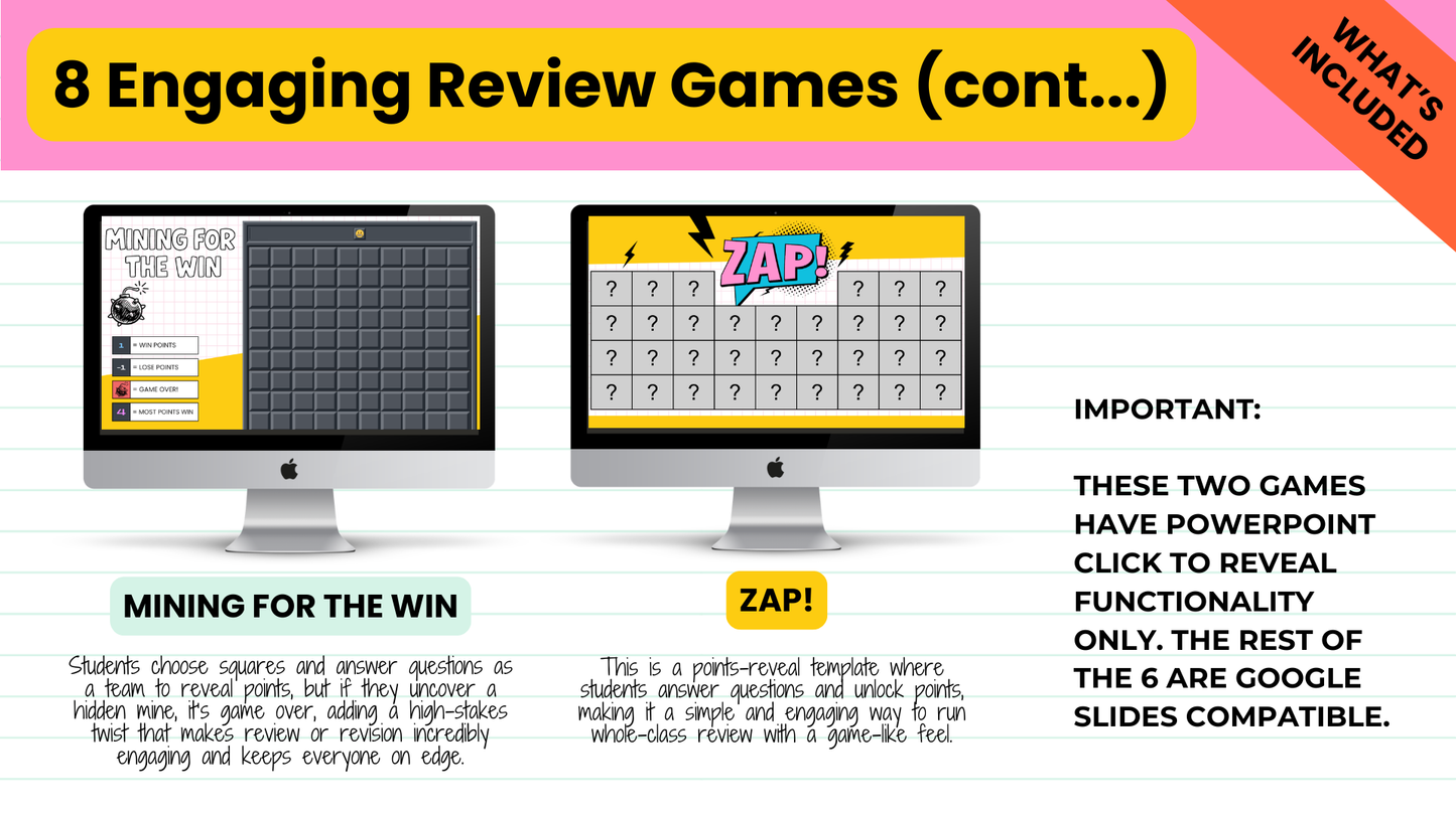 Whole-Class Engagement Bundle | 8 Review Games, Participation Strategies + MORE